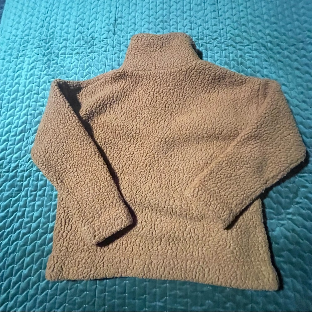 J. Crew vintage fleece tan pink pullover size small - Picture 8 of 8